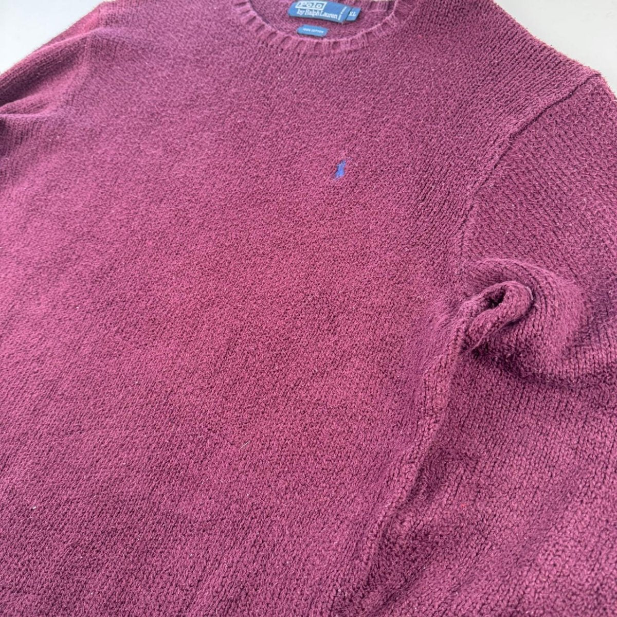 Polo By Ralph Lauren Crewneck Knit Sweater in Purple Size XL - Threads Uncovered