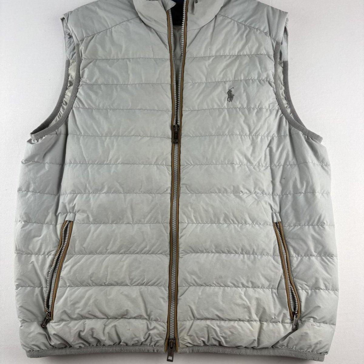 Polo Golf White Puffer Gilet S - Threads Uncovered