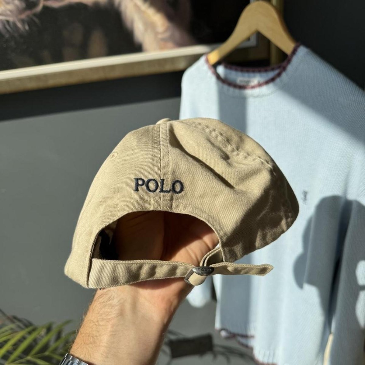Polo Ralph Lauren Beige Pony Embroidered Cap - Threads Uncovered