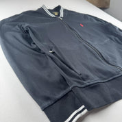 Polo Ralph Lauren Black Cotton Track Jacket M - Threads Uncovered