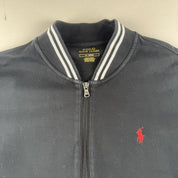 Polo Ralph Lauren Black Cotton Track Jacket M - Threads Uncovered