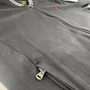 Polo Ralph Lauren Black Cotton Track Jacket M - Threads Uncovered