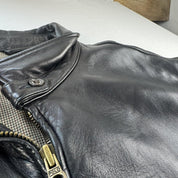 Polo Ralph Lauren Black Leather Jacket XL - Threads Uncovered