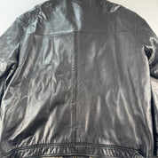 Polo Ralph Lauren Black Leather Jacket XL - Threads Uncovered