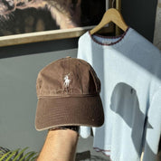Polo Ralph Lauren Brown Embroidered Pony Cap - Threads Uncovered