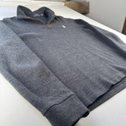 Polo Ralph Lauren Charcoal Grey Quarter Zip Fleece L - Threads Uncovered