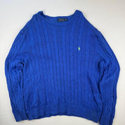 Polo Ralph Lauren Crewneck Knit Sweater in Blue Size XL - Threads Uncovered