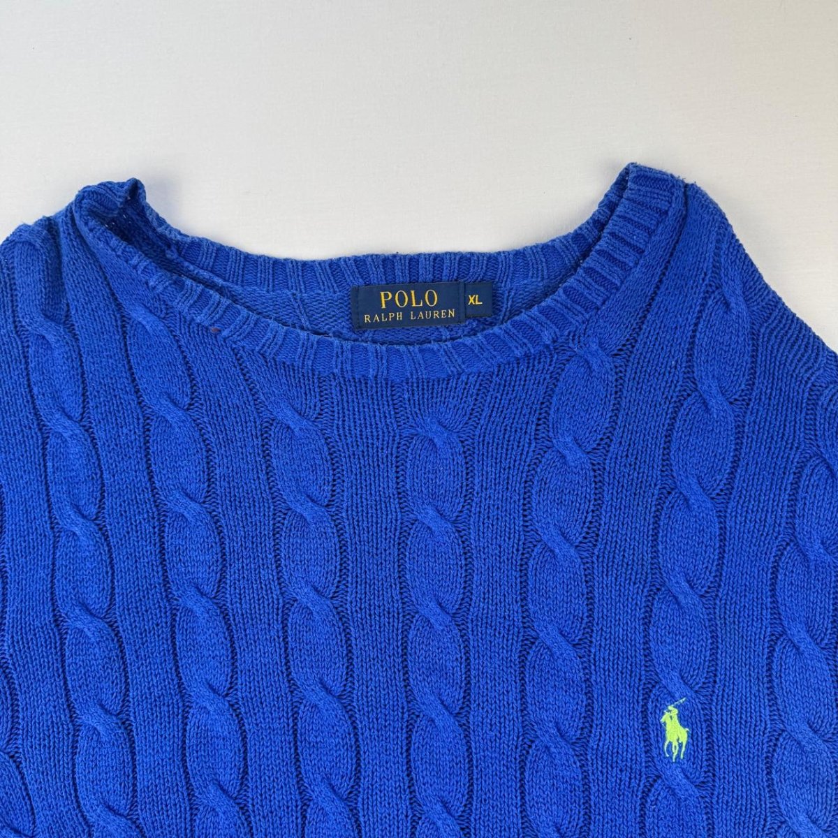 Polo Ralph Lauren Crewneck Knit Sweater in Blue Size XL - Threads Uncovered