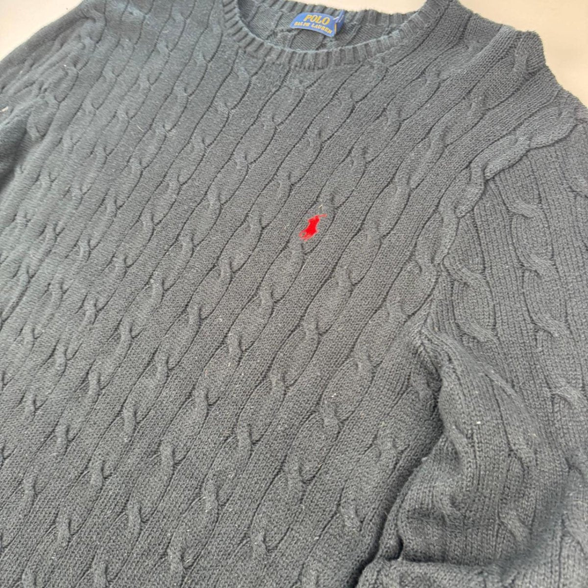 Polo Ralph Lauren Crewneck Knit Sweater in Navy Size XXL - Threads Uncovered