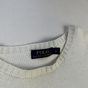 Polo Ralph Lauren Crewneck Knit Sweater in White Size XL - Threads Uncovered