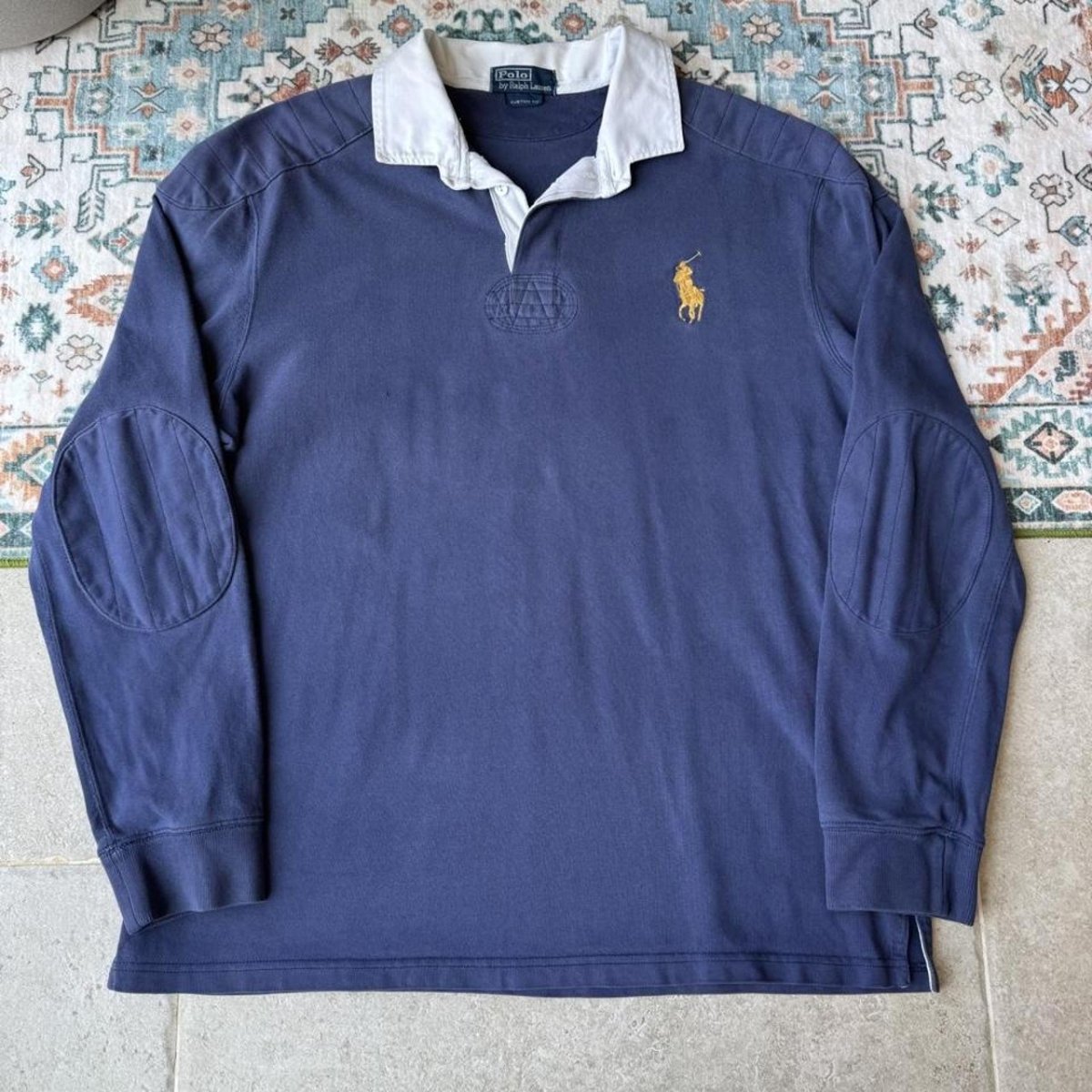 Polo Ralph Lauren Embroidered Big Pony Thick Rugby Polo XL - Threads Uncovered