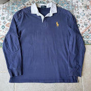 Polo Ralph Lauren Embroidered Big Pony Thick Rugby Polo XL - Threads Uncovered