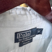 Polo Ralph Lauren Embroidered Pony Baby Blue Linen Shirt XL - Threads Uncovered