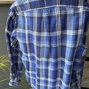 Polo Ralph Lauren Embroidered Pony Checkered Linen Shirt M - Threads Uncovered