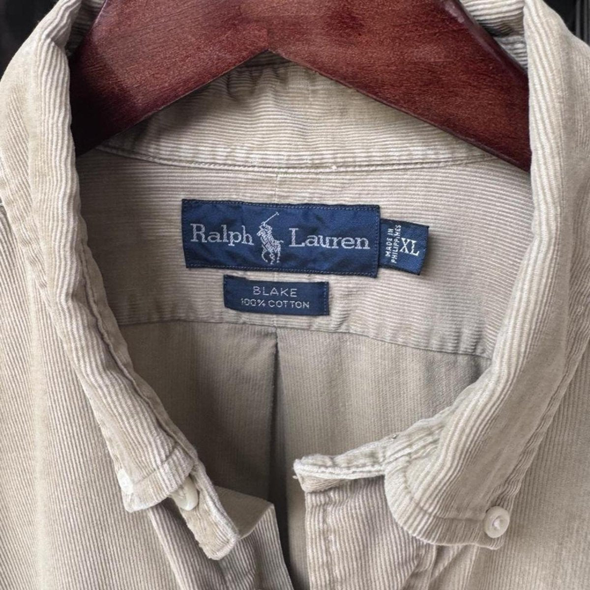 Polo Ralph Lauren Embroidered Pony Corduroy Shirt XL - Threads Uncovered