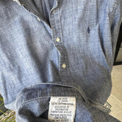 Polo Ralph Lauren Embroidered Pony Cotton Shirt L - Threads Uncovered