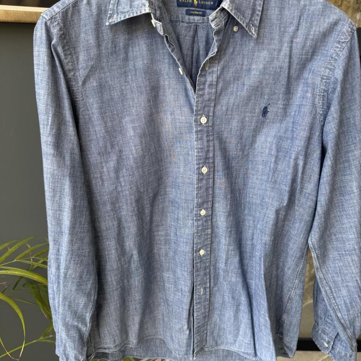 Polo Ralph Lauren Embroidered Pony Cotton Shirt L - Threads Uncovered