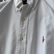 Polo Ralph Lauren Embroidered Pony Cotton Shirt M - Threads Uncovered