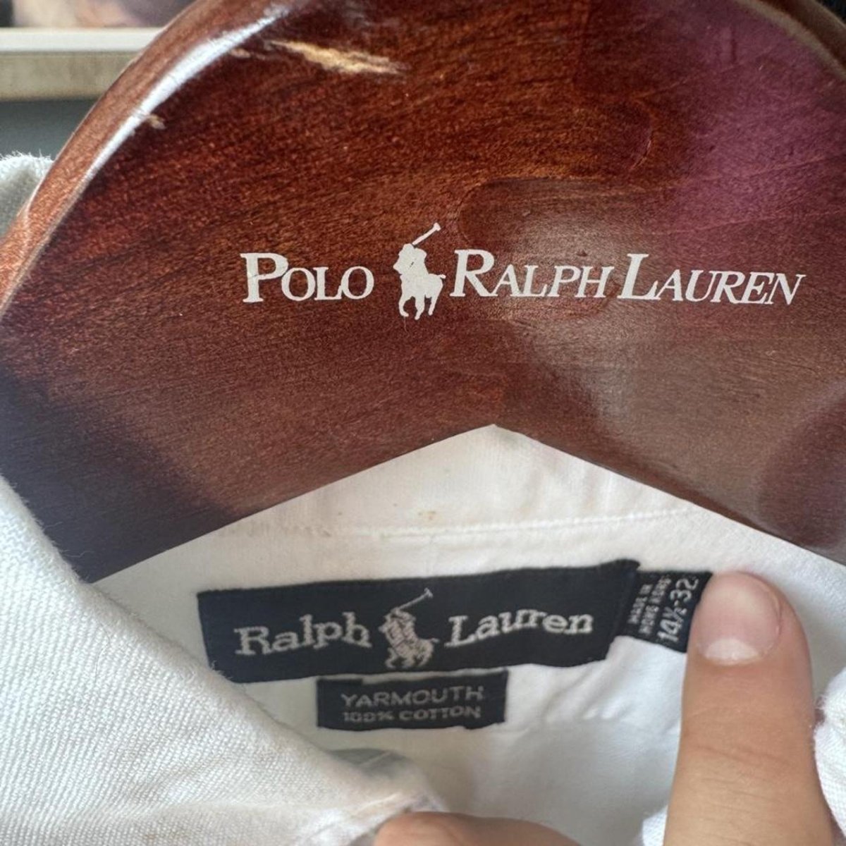 Polo Ralph Lauren Embroidered Pony Cotton Shirt M - Threads Uncovered