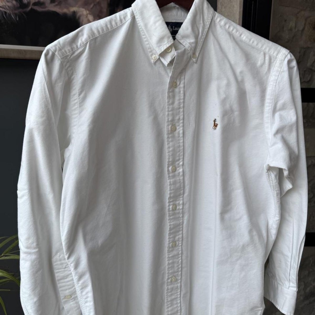 Polo Ralph Lauren Embroidered Pony Cotton Shirt M - Threads Uncovered