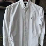 Polo Ralph Lauren Embroidered Pony Cotton Shirt M - Threads Uncovered
