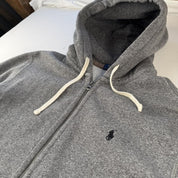 Polo Ralph Lauren Embroidered Pony Grey Full Zip Hoodie XL - Threads Uncovered