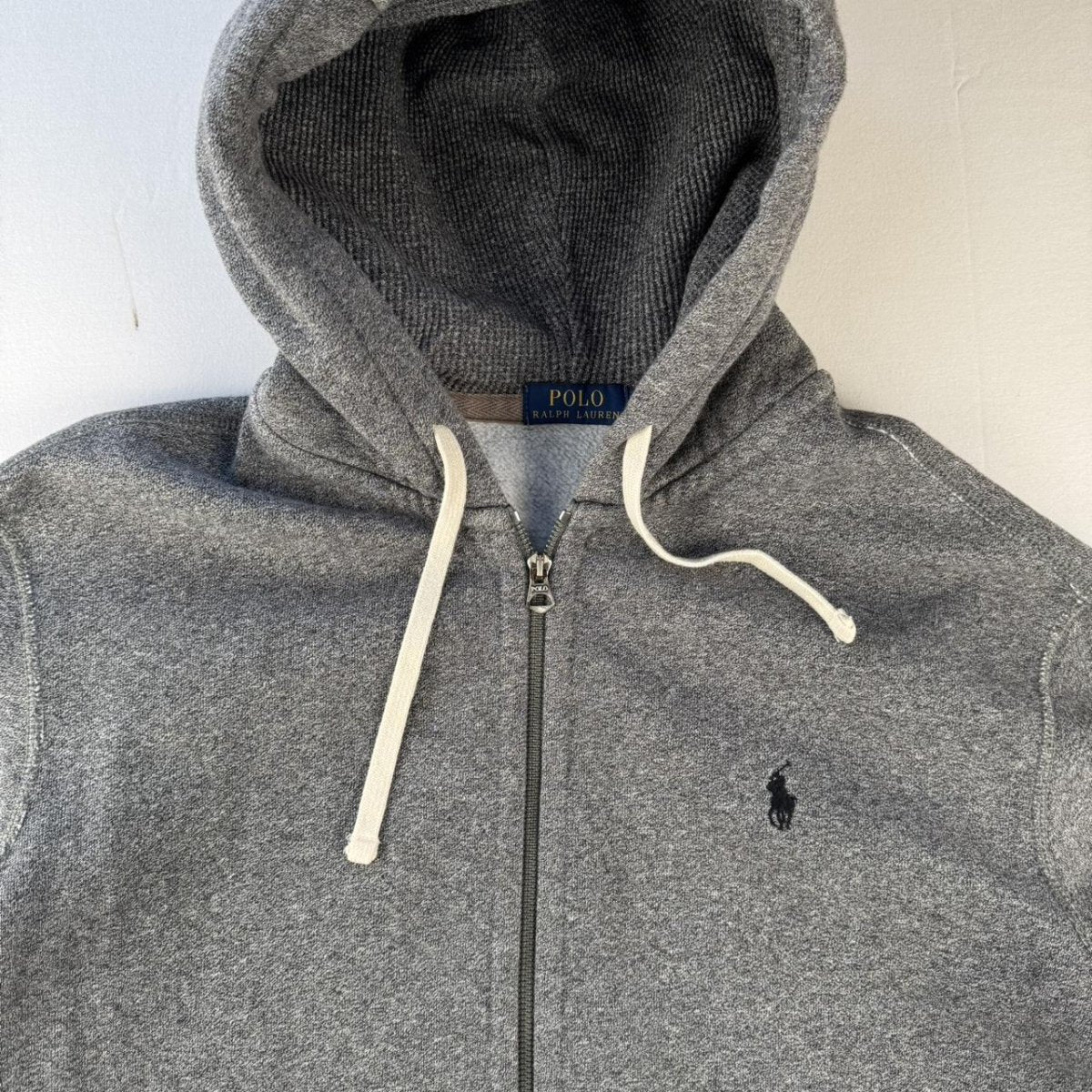 Polo Ralph Lauren Embroidered Pony Grey Full Zip Hoodie XL - Threads Uncovered