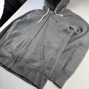 Polo Ralph Lauren Embroidered Pony Grey Full Zip Hoodie XL - Threads Uncovered