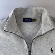 Polo Ralph Lauren Embroidered Pony Grey Quarter Zip Fleece XL - Threads Uncovered