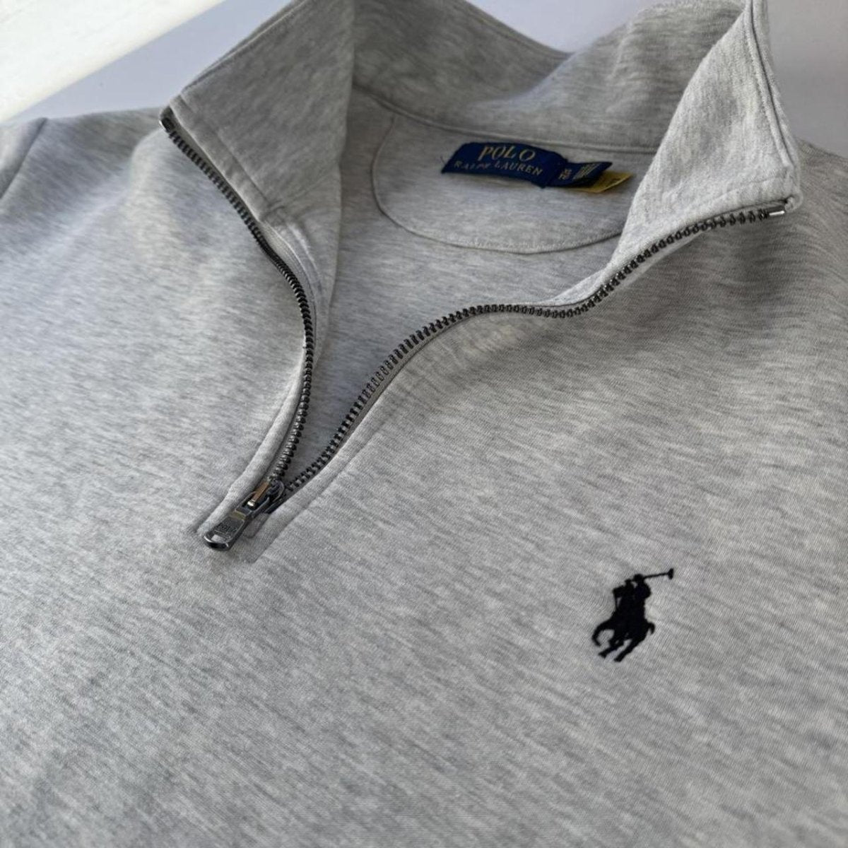 Polo Ralph Lauren Embroidered Pony Grey Quarter Zip Fleece XL - Threads Uncovered