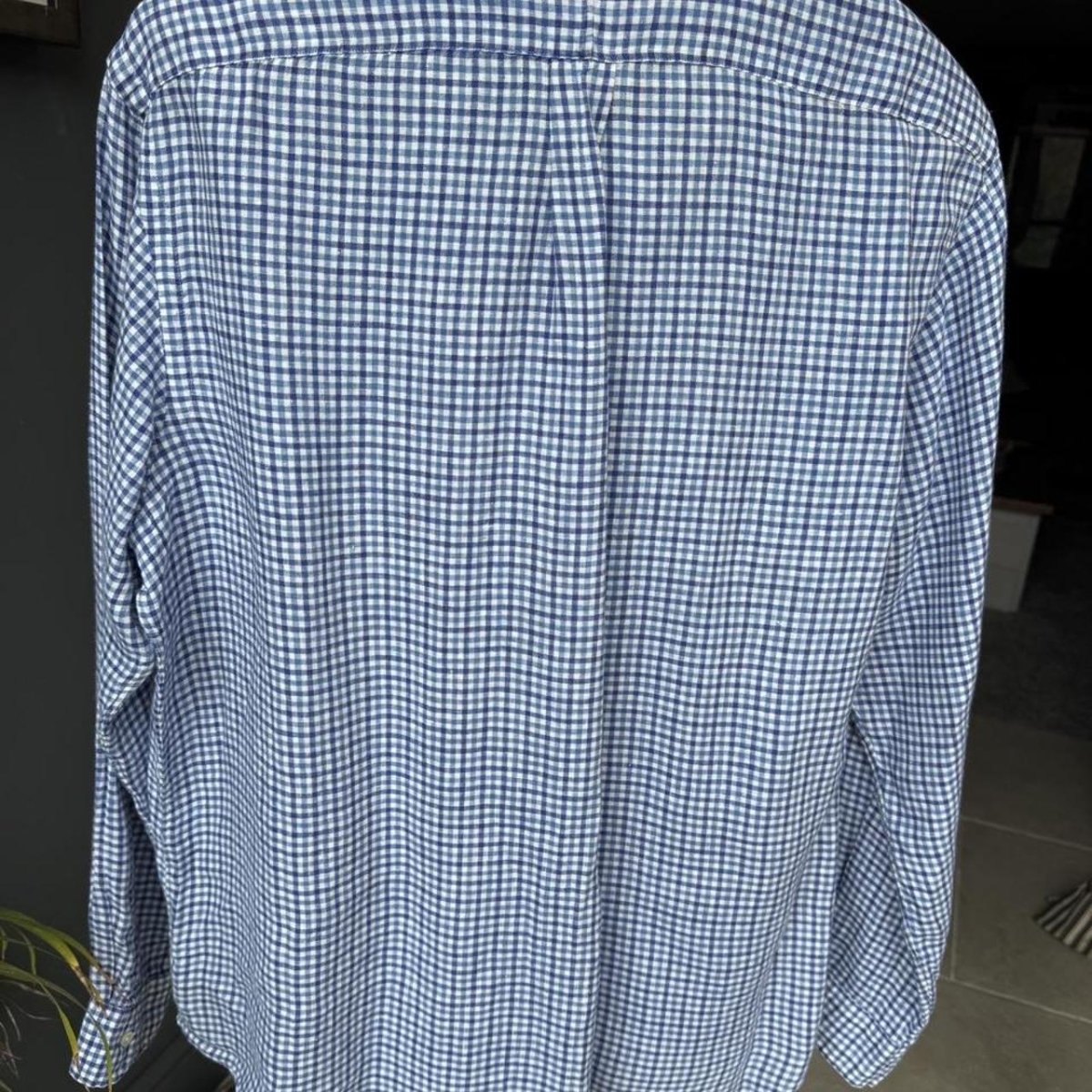 Polo Ralph Lauren Embroidered Pony Linen Checkered Shirt XL - Threads Uncovered