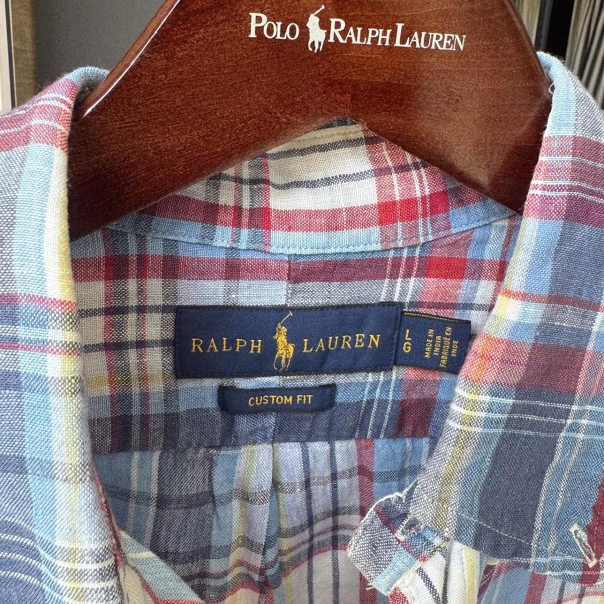 Polo Ralph Lauren Embroidered Pony Linen Shirt L - Threads Uncovered