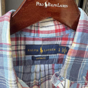 Polo Ralph Lauren Embroidered Pony Linen Shirt L - Threads Uncovered