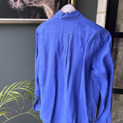 Polo Ralph Lauren Embroidered Pony Linen Shirt L - Threads Uncovered