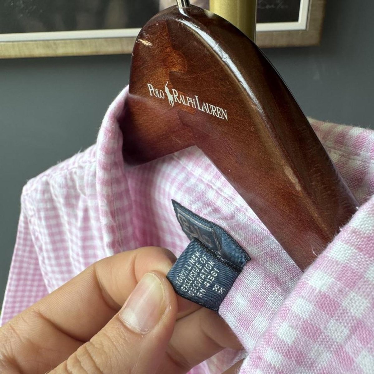 Polo Ralph Lauren Embroidered Pony Linen Shirt L - Threads Uncovered