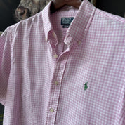 Polo Ralph Lauren Embroidered Pony Linen Shirt L - Threads Uncovered