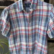 Polo Ralph Lauren Embroidered Pony Linen Shirt L - Threads Uncovered