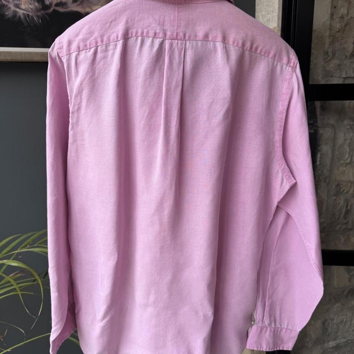 Polo Ralph Lauren Embroidered Pony Linen Shirt L - Threads Uncovered