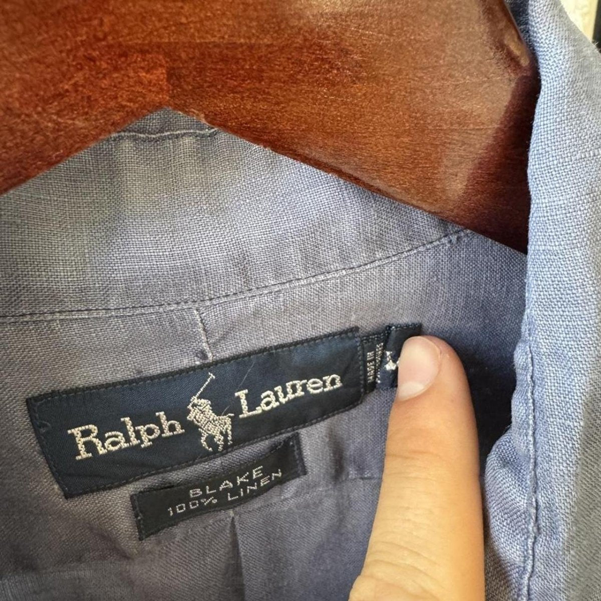 Polo Ralph Lauren Embroidered Pony Linen Shirt L - Threads Uncovered