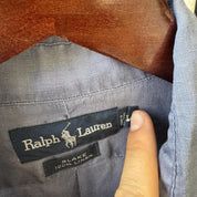 Polo Ralph Lauren Embroidered Pony Linen Shirt L - Threads Uncovered