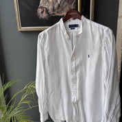 Polo Ralph Lauren Embroidered Pony Linen Shirt L - Threads Uncovered