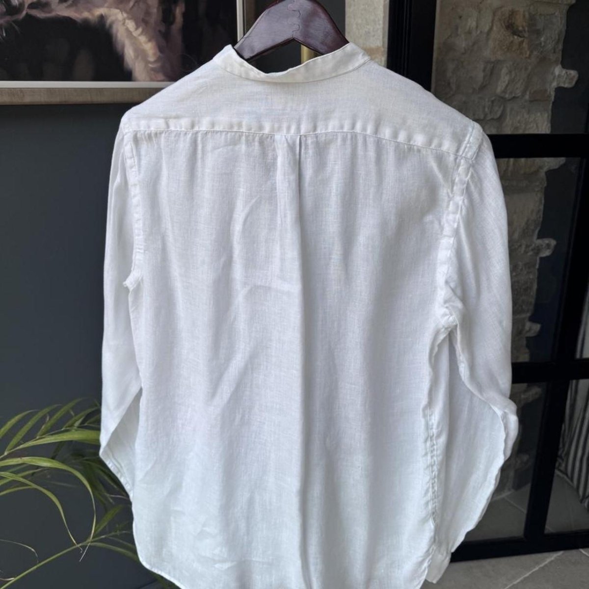 Polo Ralph Lauren Embroidered Pony Linen Shirt L - Threads Uncovered