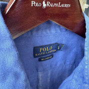 Polo Ralph Lauren Embroidered Pony Linen Shirt L - Threads Uncovered