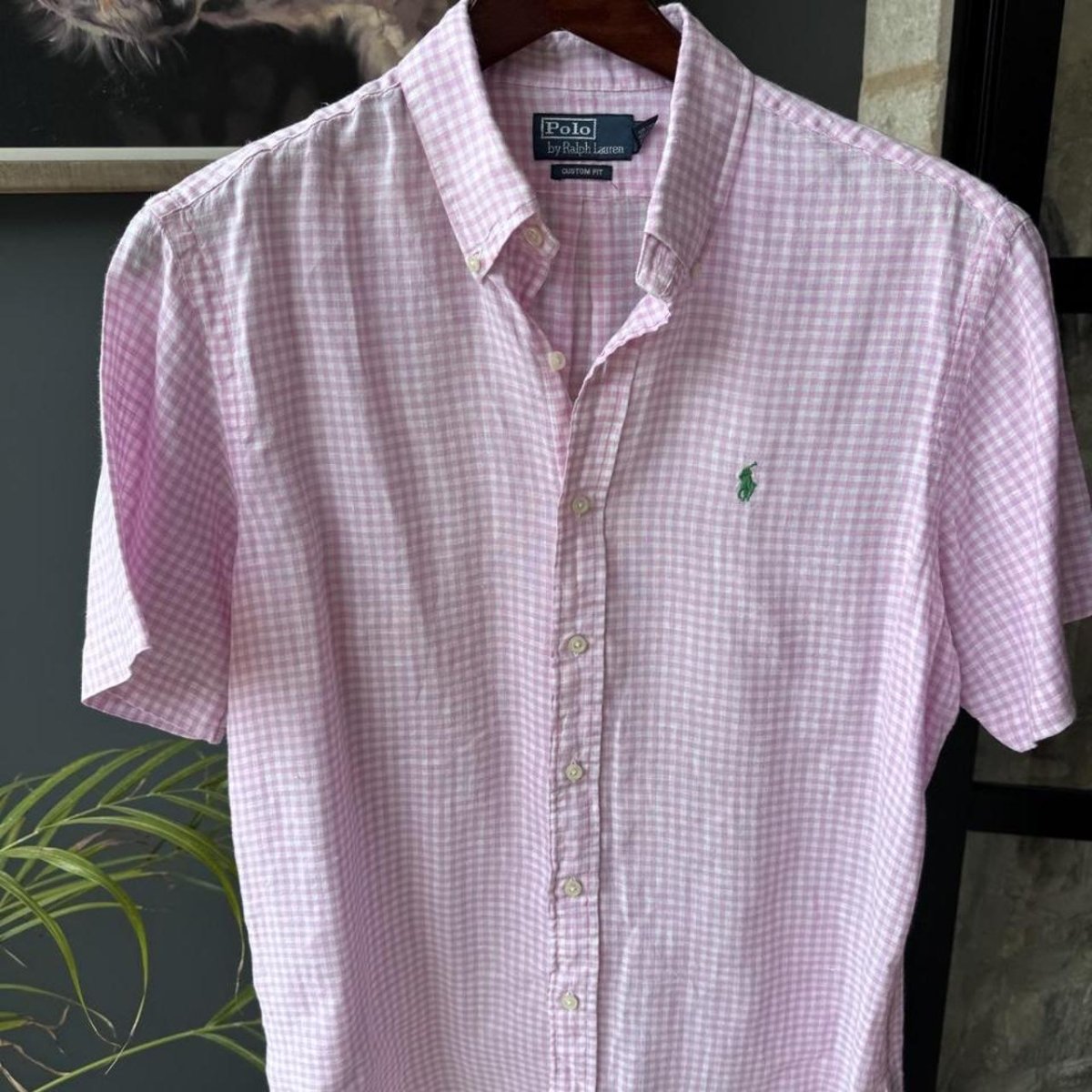 Polo Ralph Lauren Embroidered Pony Linen Shirt L - Threads Uncovered