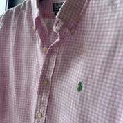 Polo Ralph Lauren Embroidered Pony Linen Shirt L - Threads Uncovered