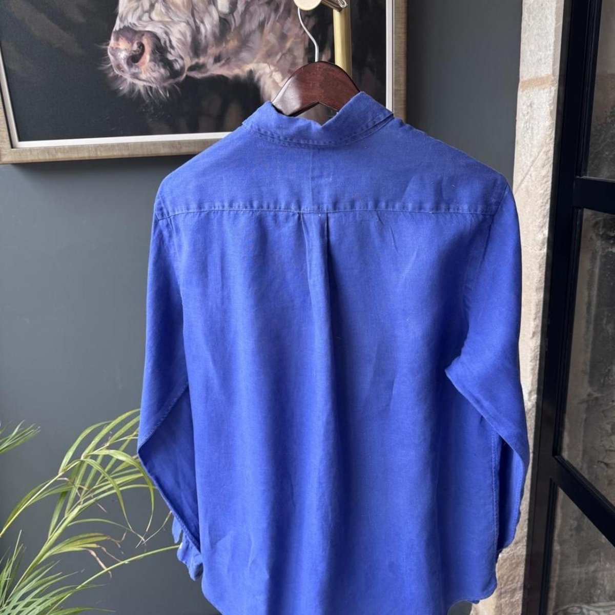 Polo Ralph Lauren Embroidered Pony Linen Shirt L - Threads Uncovered