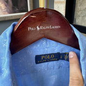 Polo Ralph Lauren Embroidered Pony Linen Shirt L - Threads Uncovered