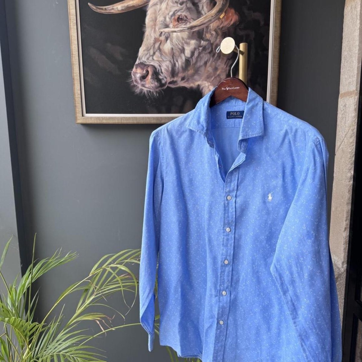 Polo Ralph Lauren Embroidered Pony Linen Shirt L - Threads Uncovered