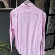 Polo Ralph Lauren Embroidered Pony Linen Shirt L - Threads Uncovered