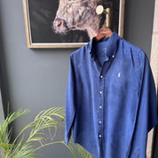 Polo Ralph Lauren Embroidered Pony Linen Shirt L - Threads Uncovered